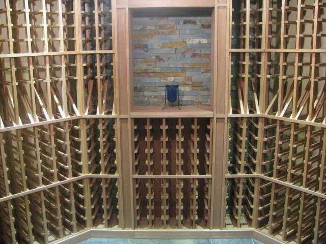 VWC racking system. Featuring display row and feature stonework.