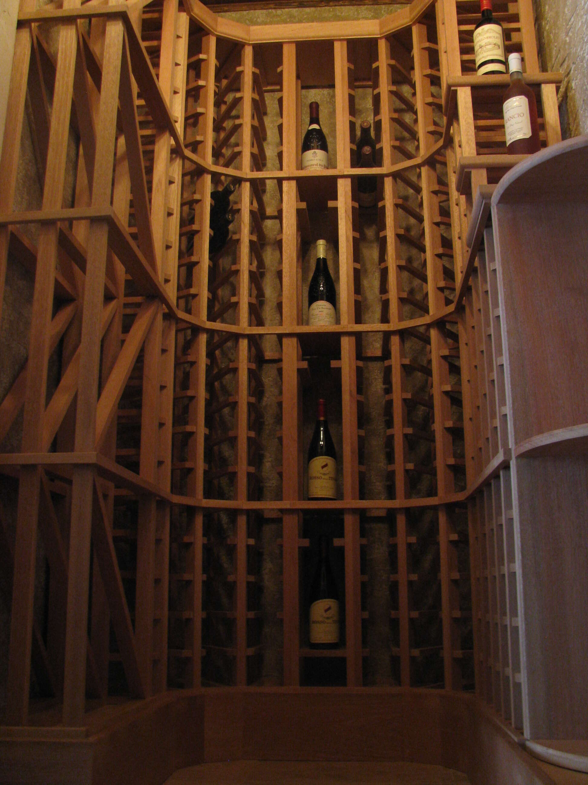 VWC racking system. Featuring custom curved cascade.